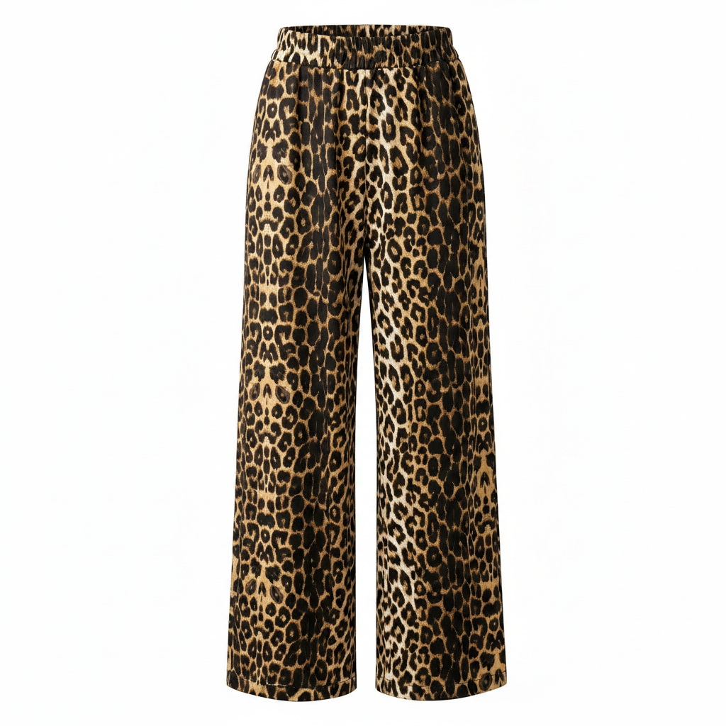 Pantalón animal print con resorte