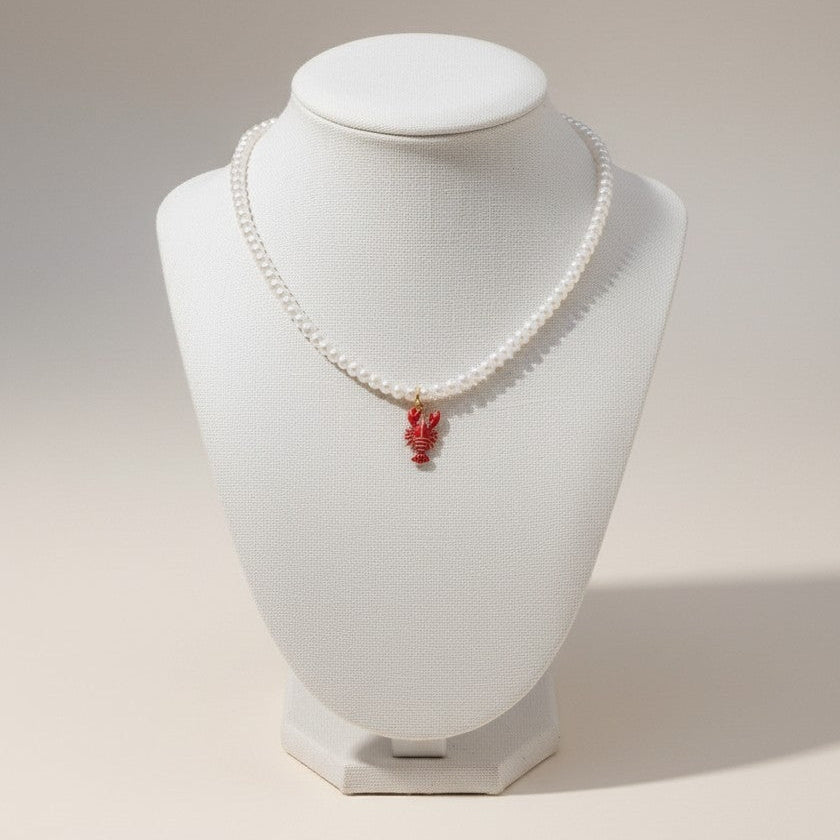 Collar perlas langosta