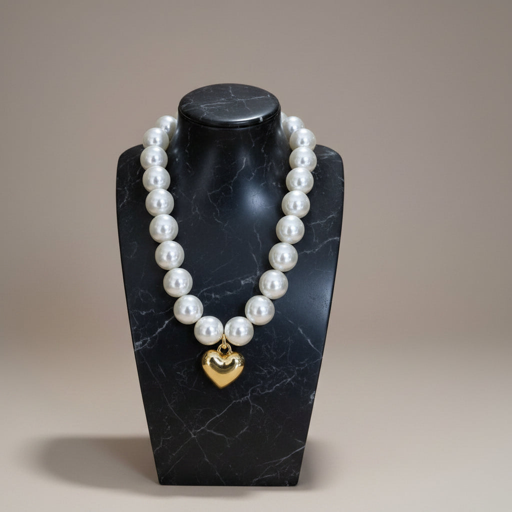 Collar chunky perlas