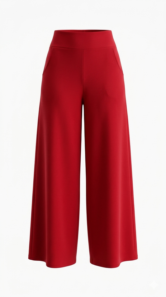 Pantalón pata de elefante tela crepé