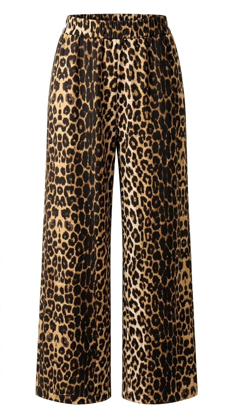 Pantalón animal print con resorte