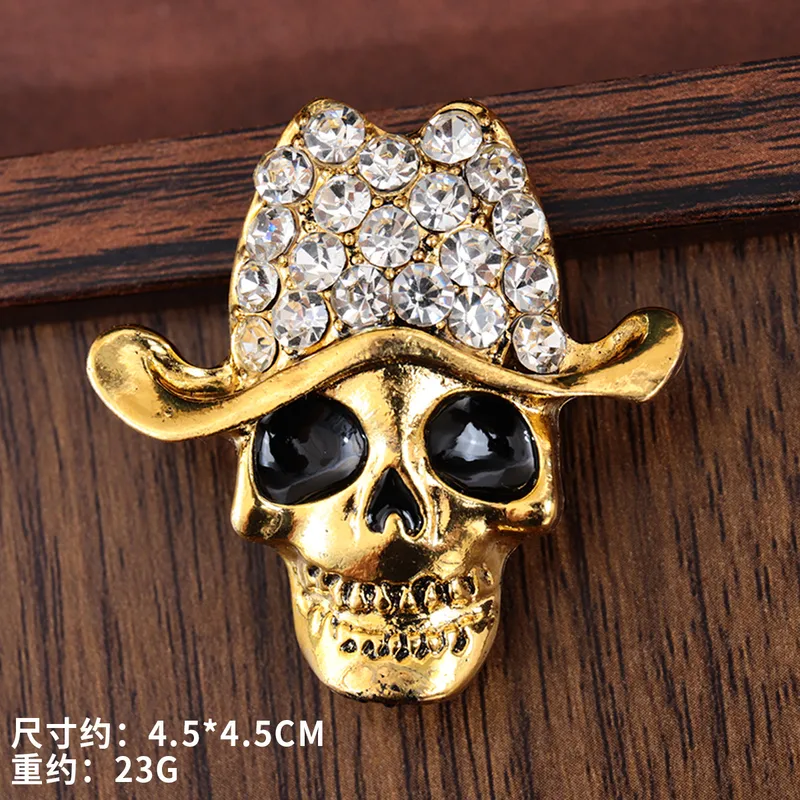 Pin calavera con brillantes