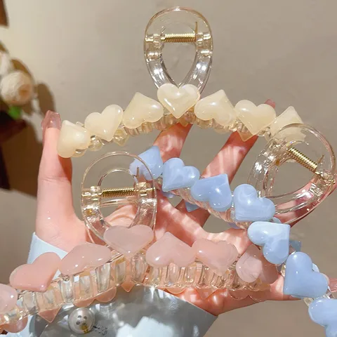 Pinza para el cabello corazones