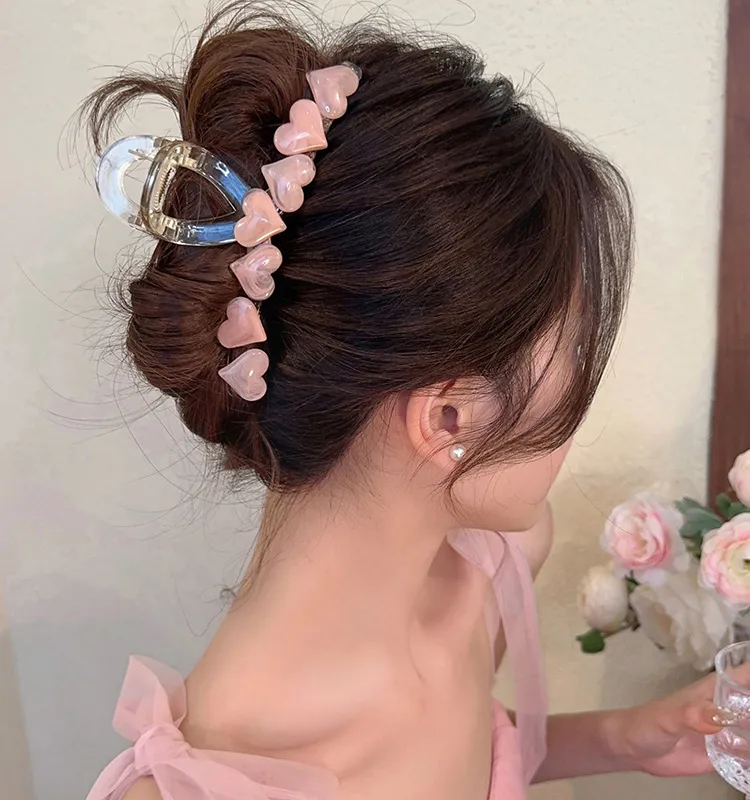 Pinza para el cabello corazones