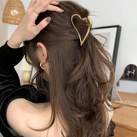 Pinza para el cabello corazón grande