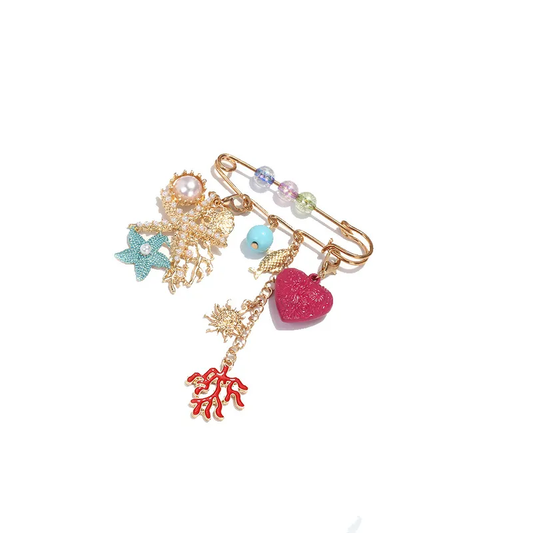 Broche hierro patrón océano