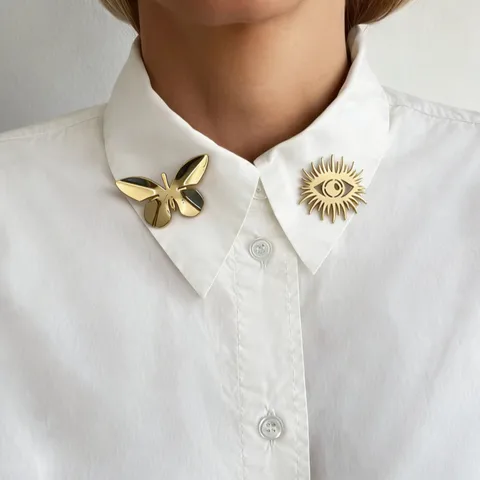 Pin de hierro diseño mariposa