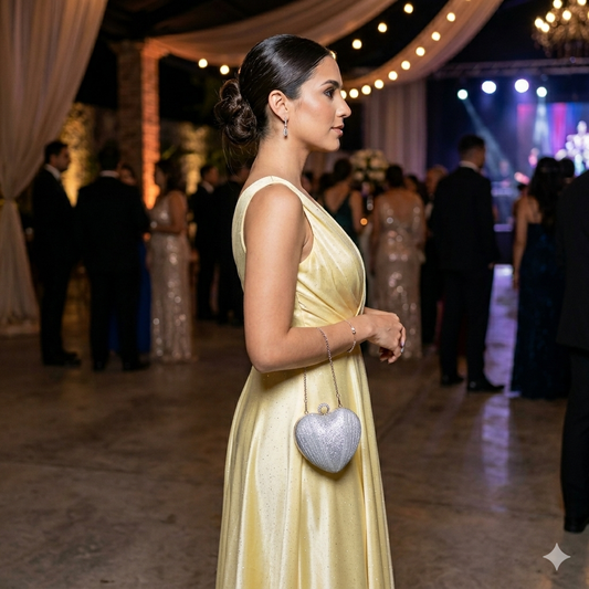 Bolsa de fiesta forma corazón