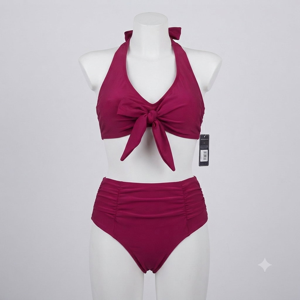 Traje de baño 2 piezas bikini vino