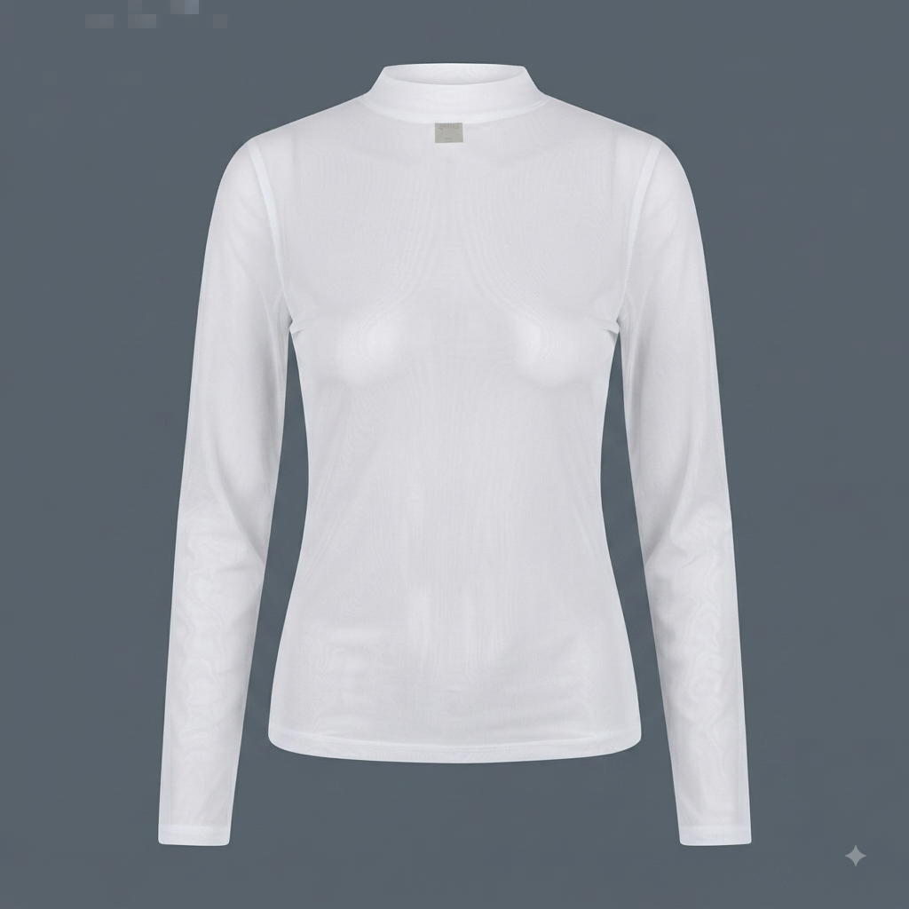 Blusa traslúcida tela mesh