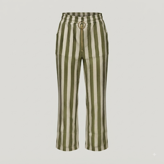 Pantalón diseño rayas con cierre