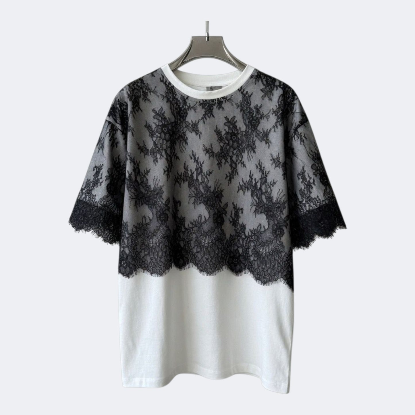 Blusa algodón y encaje