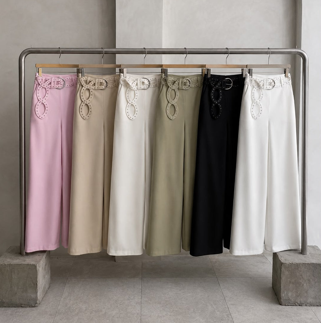 Maxipantalón con cinturón