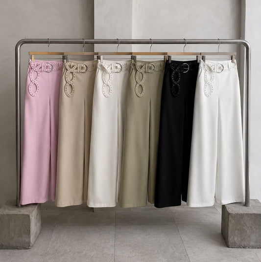 Maxipantalón con cinturón