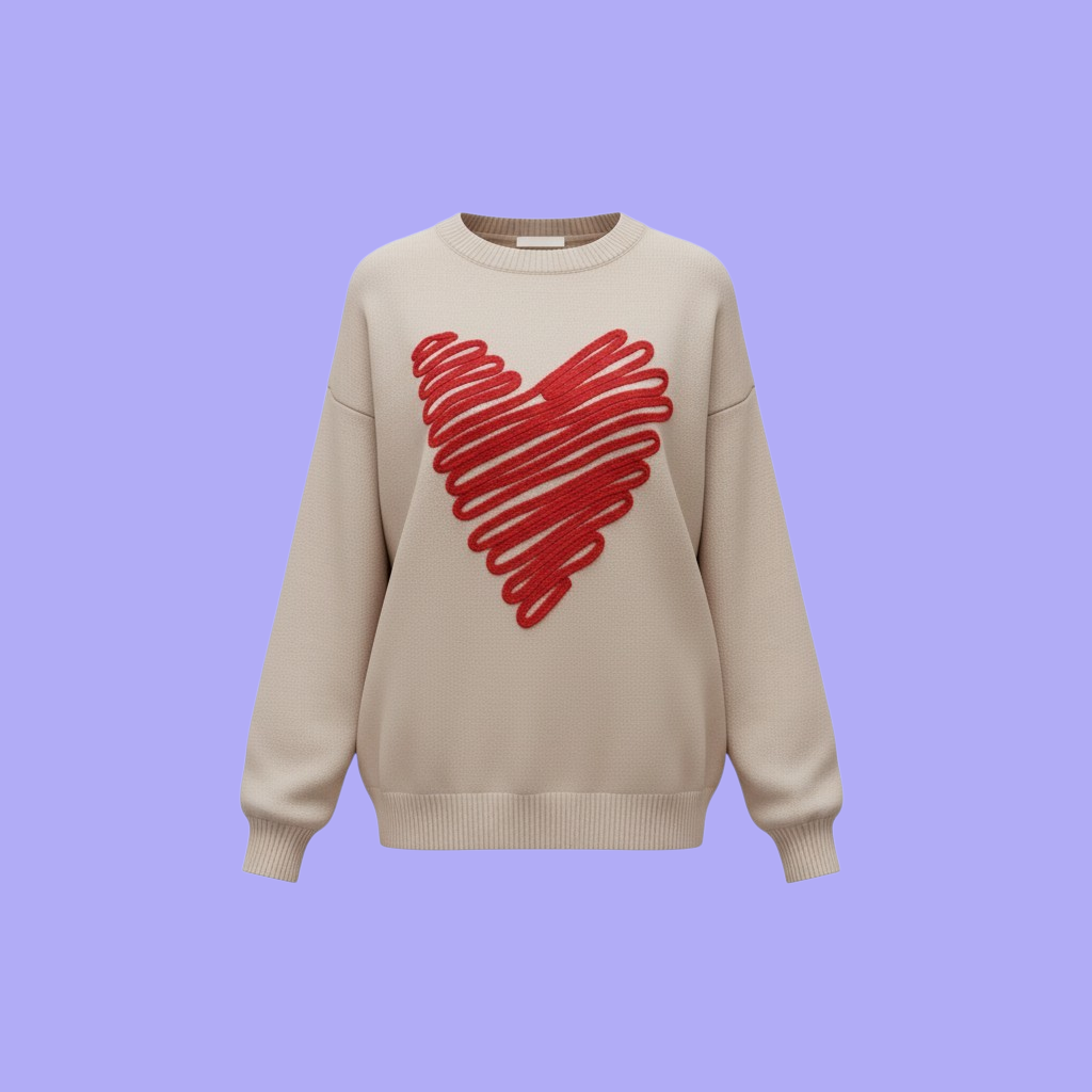 Suéter diseño corazón