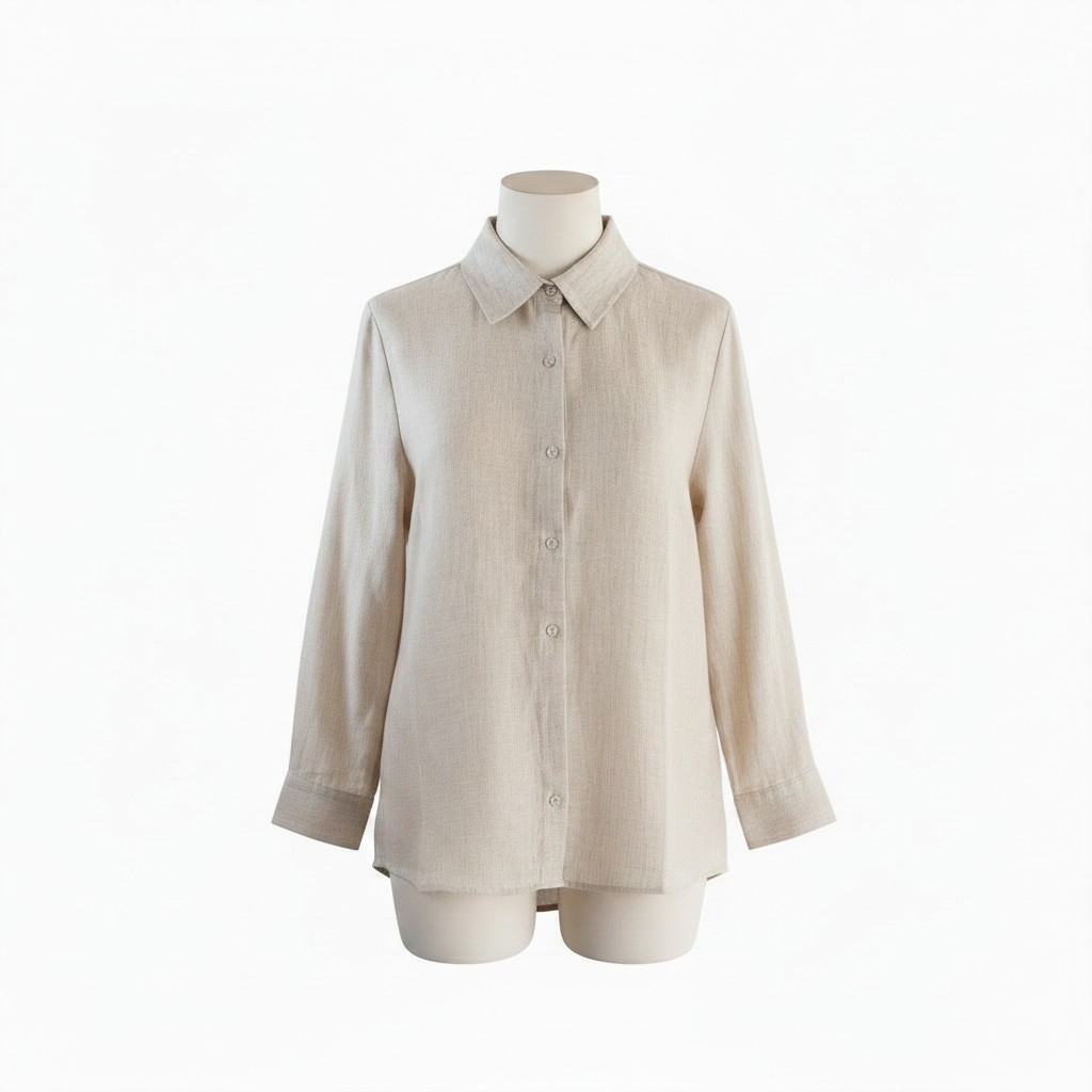 Camisa lino jaspeado