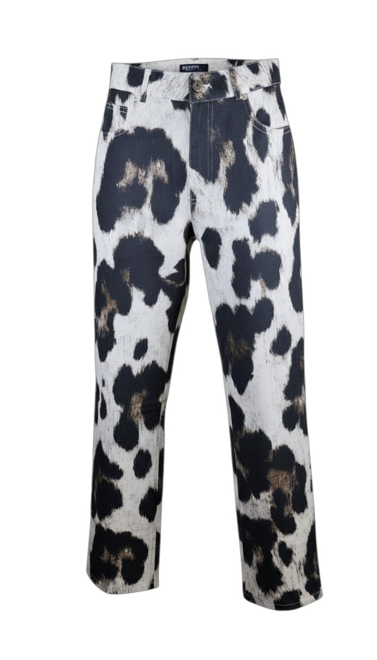Pantalón vaca negro y café
