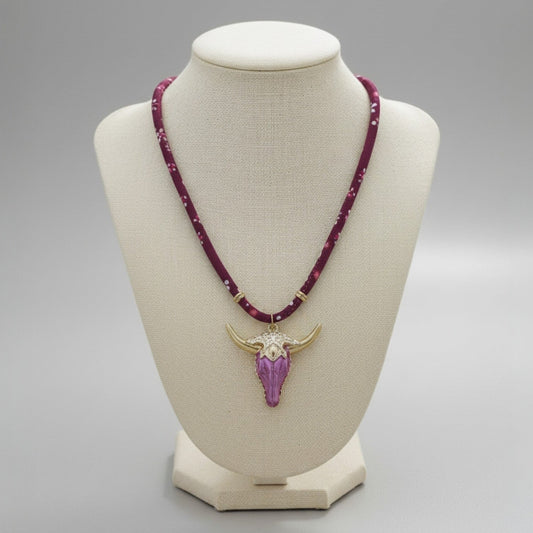 Collar vaquero rosa