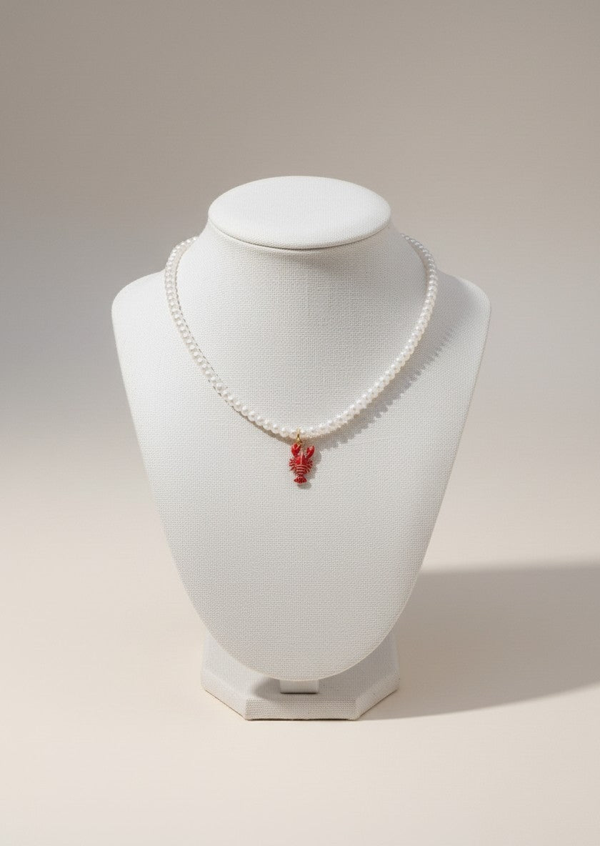 Collar perlas langosta