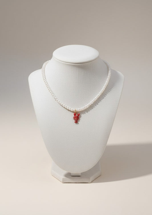 Collar perlas langosta