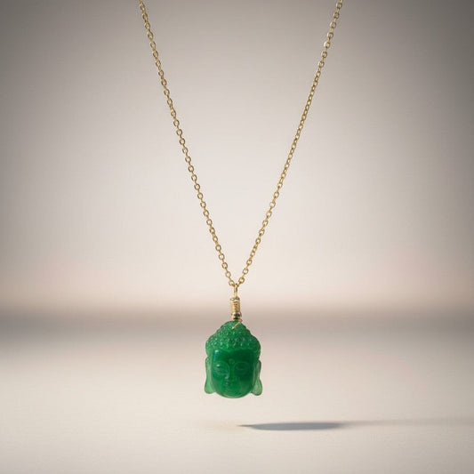 Collar cabeza de buda en jade