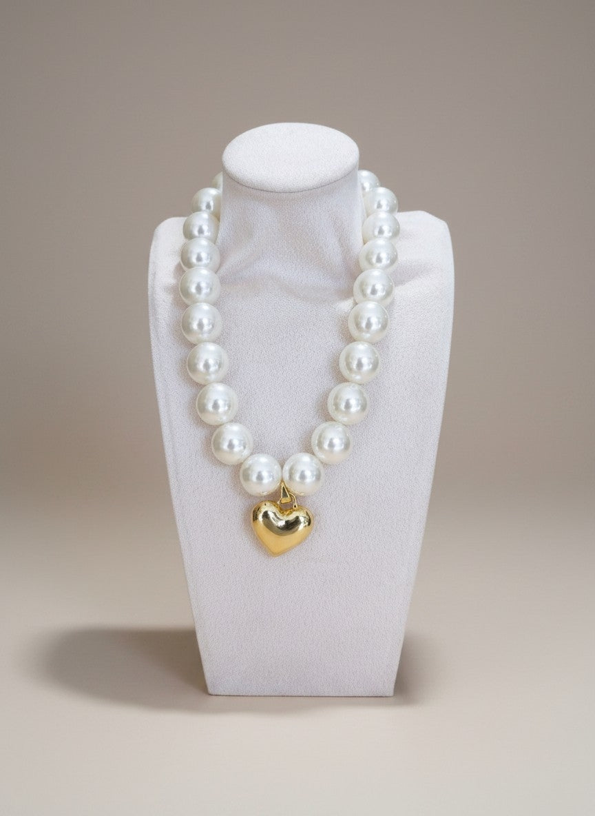 Collar chunky perlas