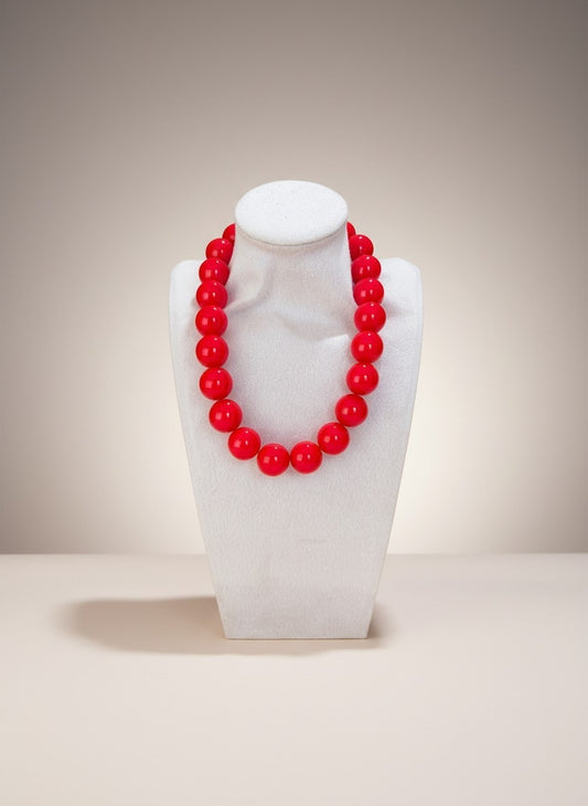 Collar chunky rojo