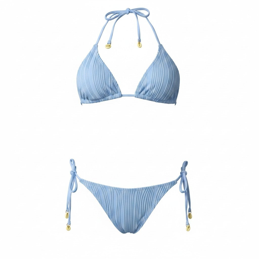 Bikini azul talla s conchitas