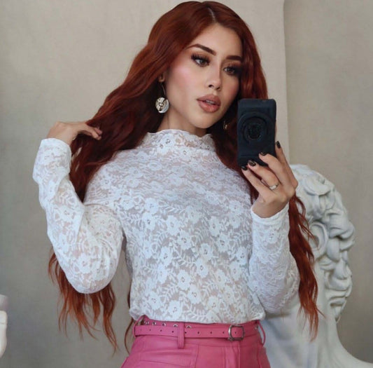 Blusa crochet transparente