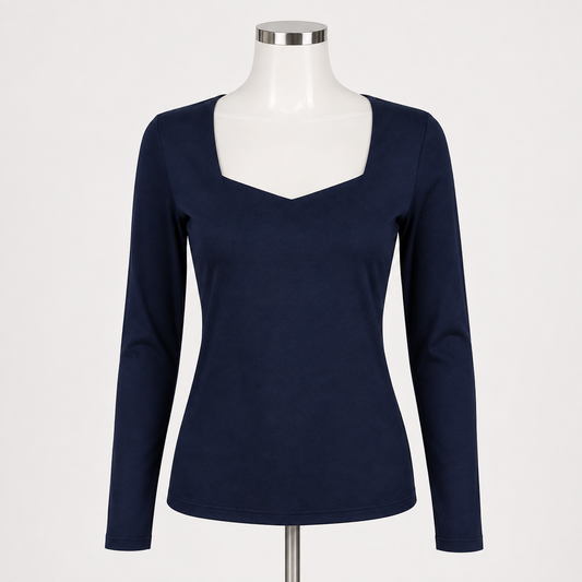Blusa Mana larga cuello princesa