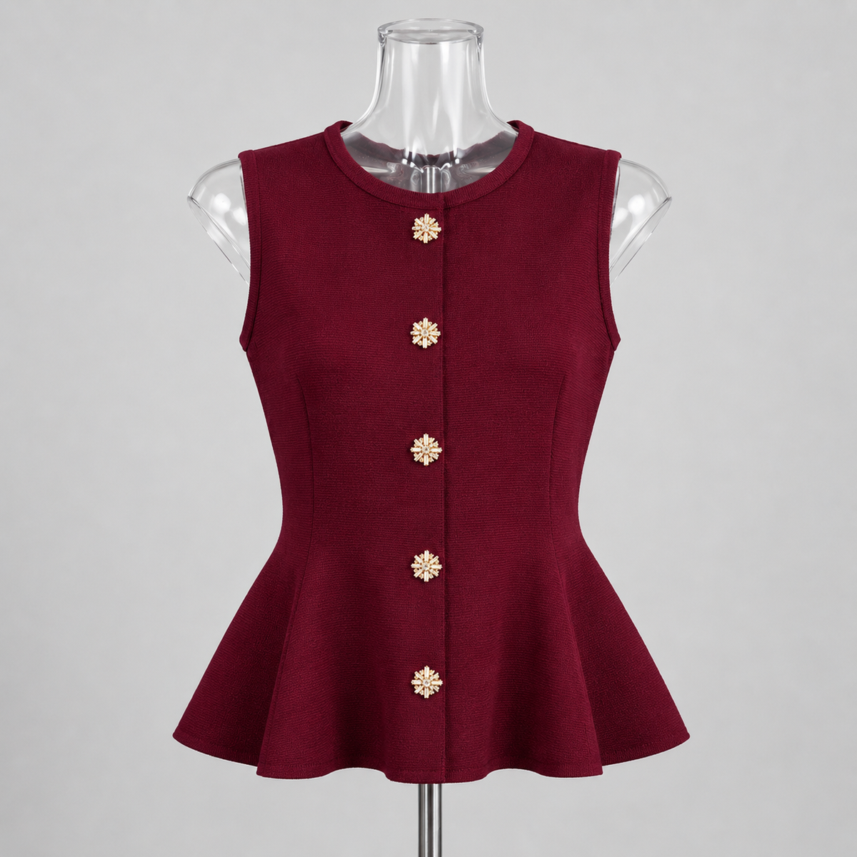 Blusa de punto peplum