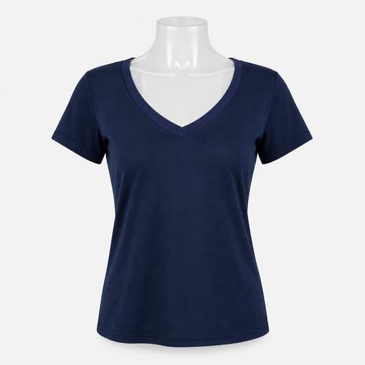 Blusa básica de algodón suave