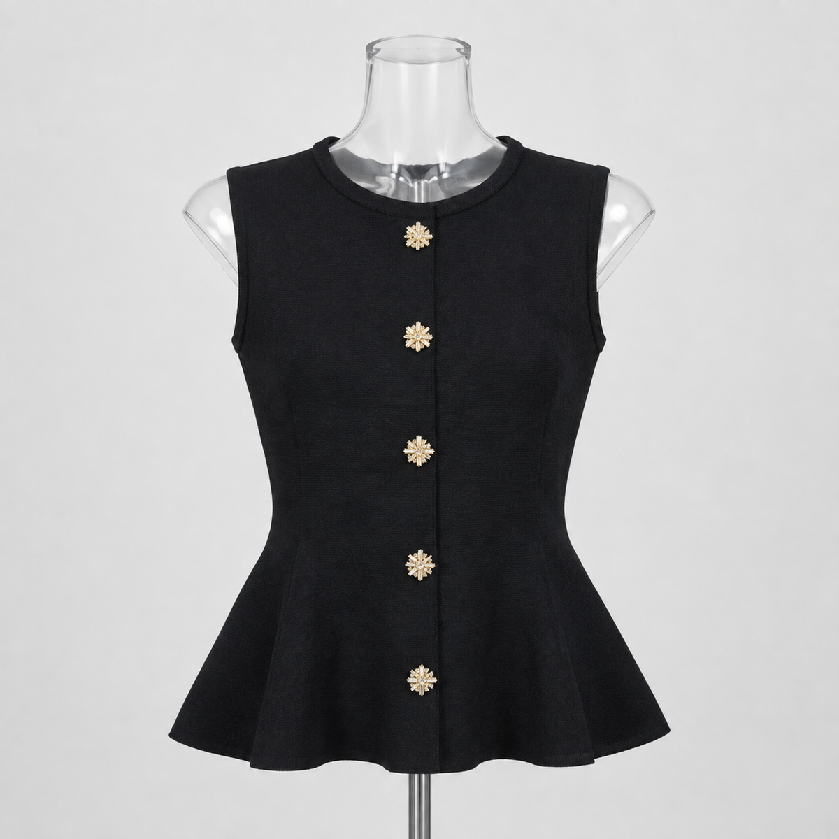 Blusa de punto peplum