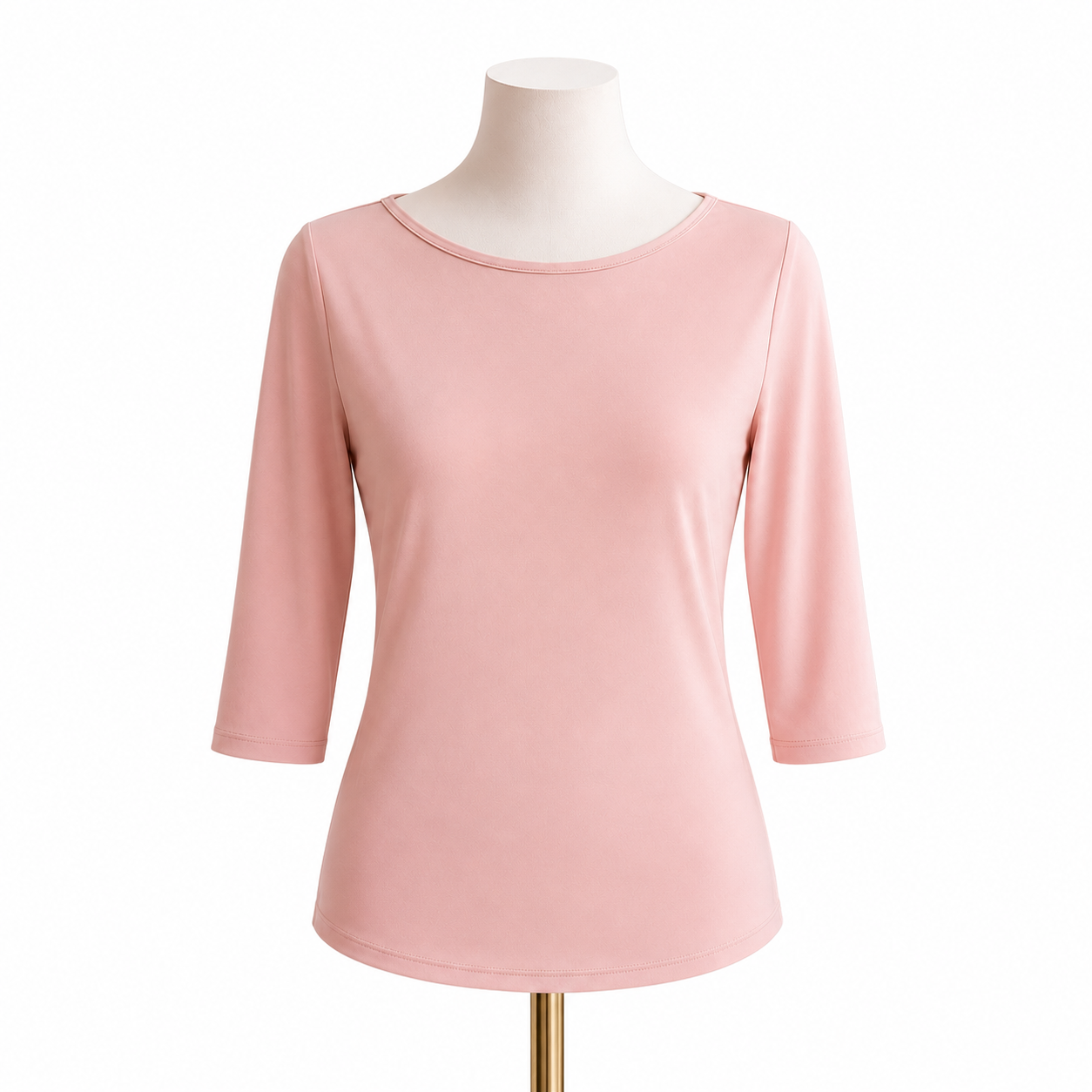 Blusa cuello ojal manga 3/4