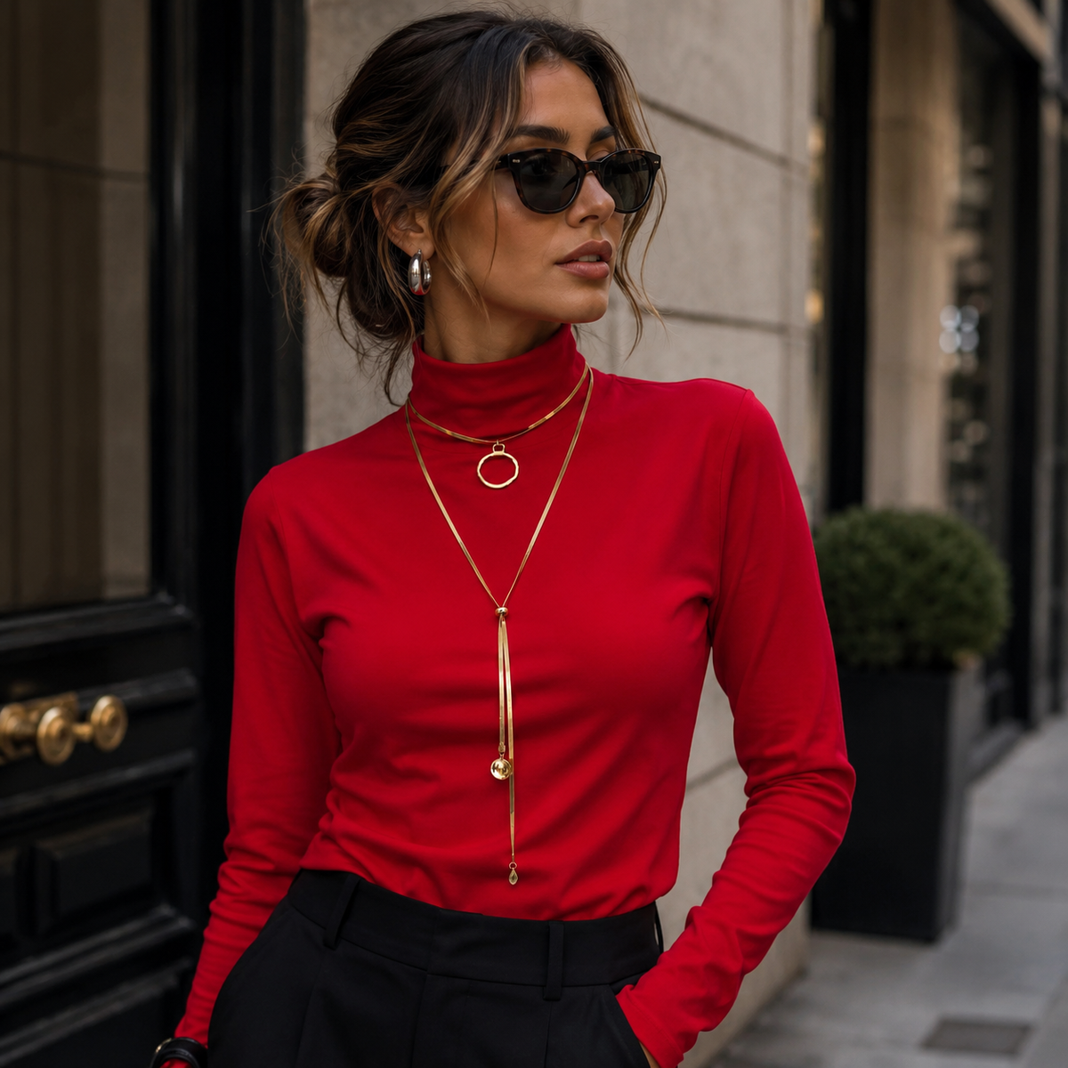 Collar corbatín duo ajustado