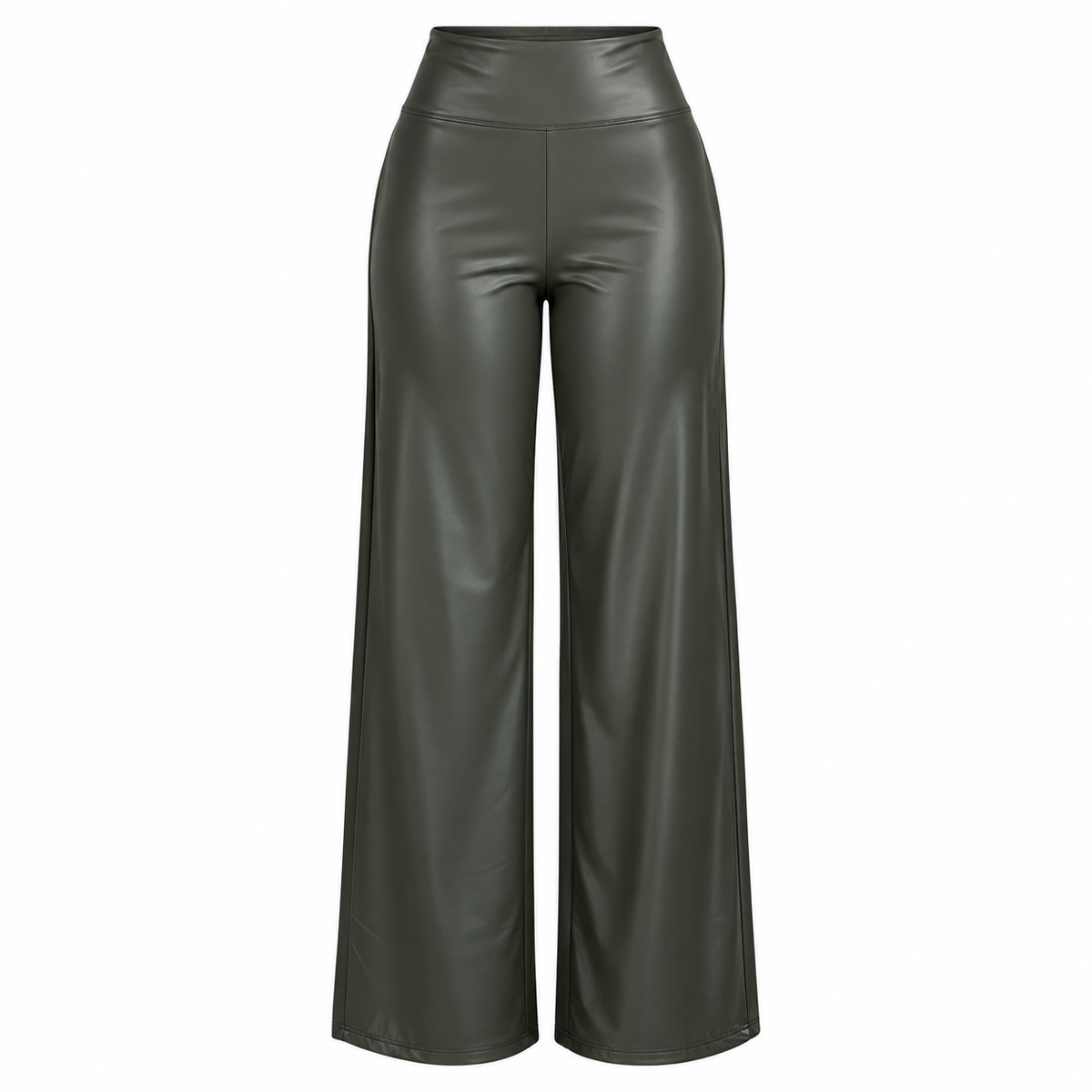 Leggins de vinipiel corte recto afelpado