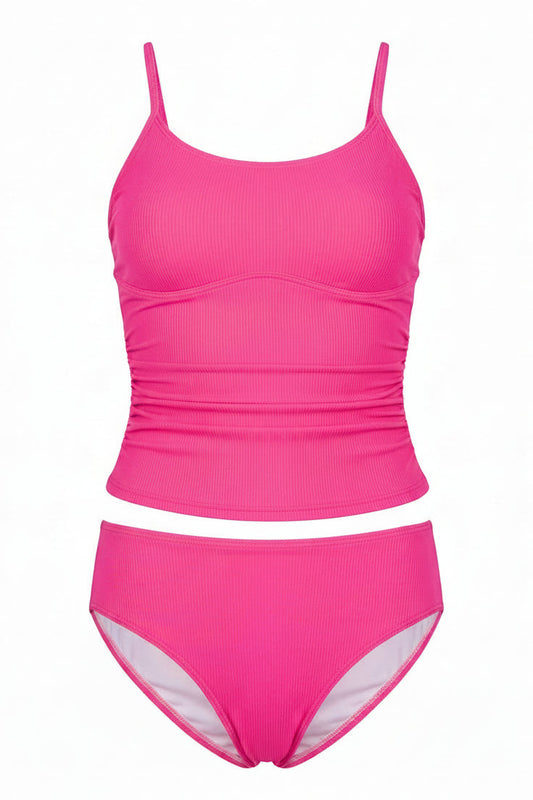 Traje de baño 2 piezas bikini rosa barbie
